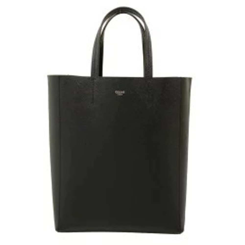 Celine Vertical Cabas Tote Bag Black Leather